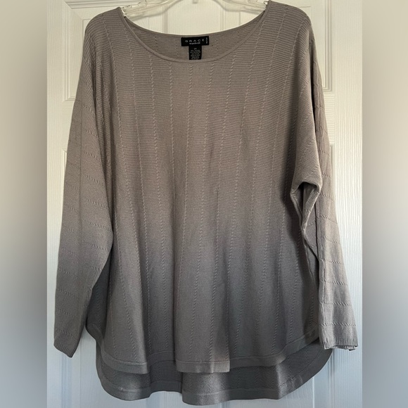Women's Grey Knit Sweater (Plus) 2XL by Grace - Picture 1 of 5